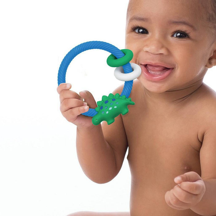 Itzy Ritzy Ring Rattle & Teether - Dino