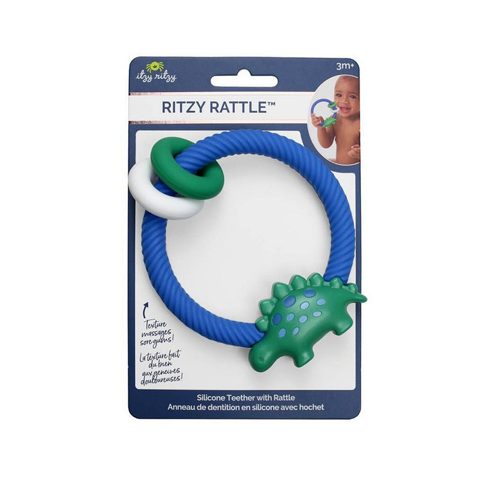 Itzy Ritzy Ring Rattle & Teether - Dino