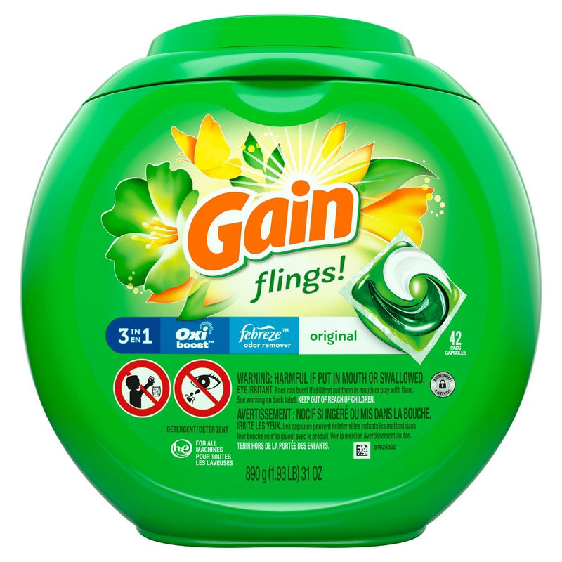 Gain flings! Laundry Detergent Pacs Original - 42ct