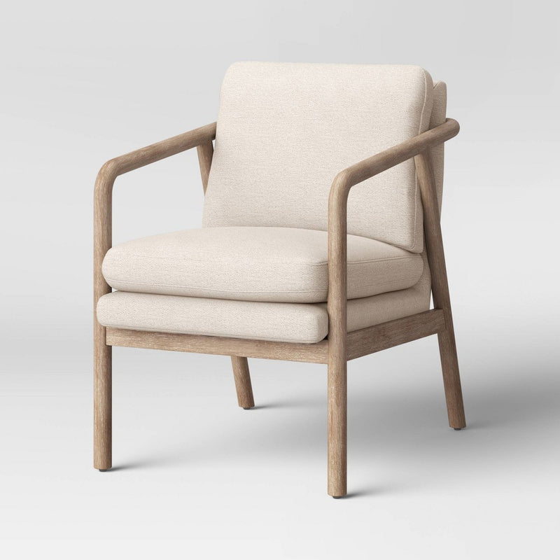 Tufeld Wood Armchair Beige - Project 62 (LOCAL PICKUP ONLY)