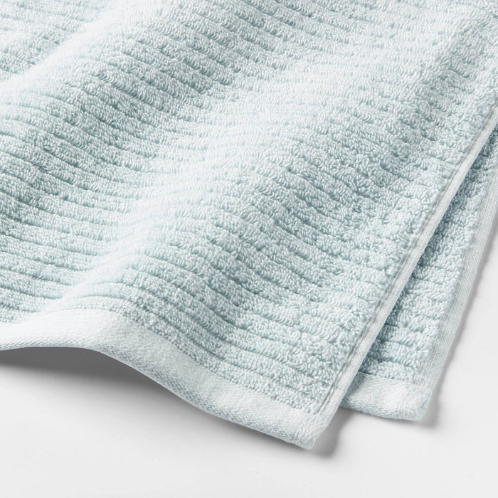 2pk Quick Dry Ribbed Bath Towel Set Aqua - Threshold