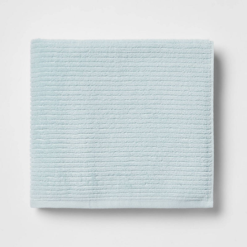 2pk Quick Dry Ribbed Bath Towel Set Aqua - Threshold