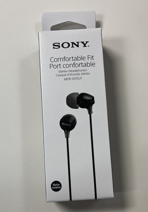 Sony MDREX15LP in-Ear Earbud Headphones - Black..