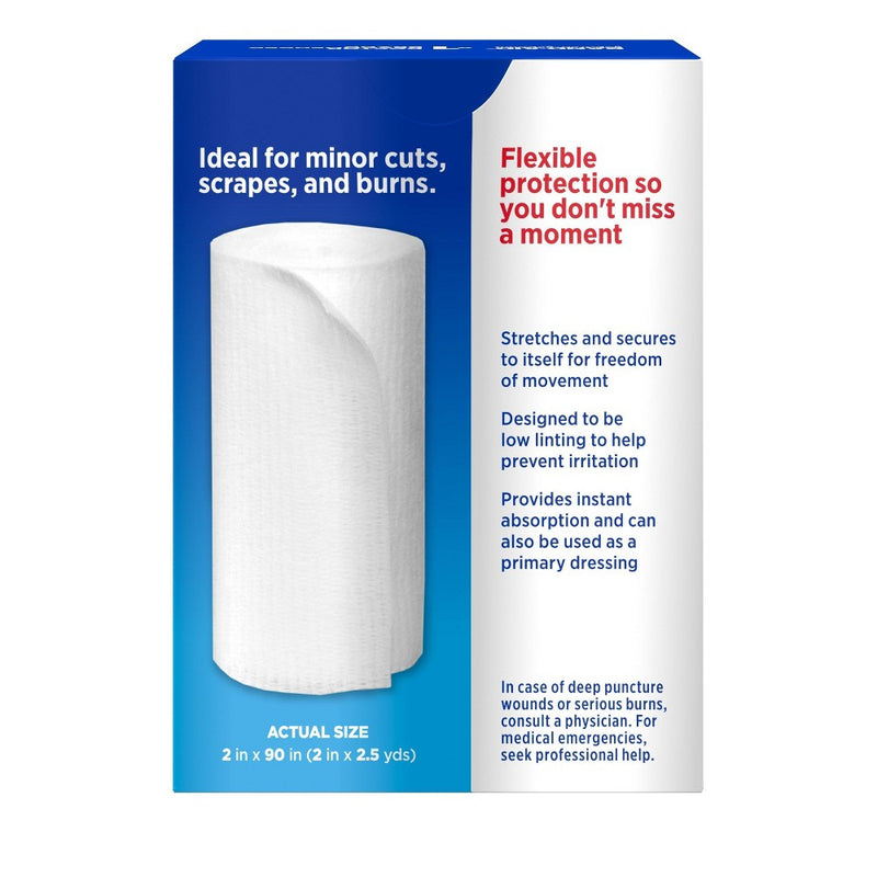 Band Aid Brand First Aid Product Flexible Rolled Gauze - 2in x 2.5yd