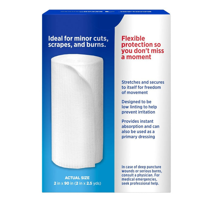 Band Aid Brand First Aid Product Flexible Rolled Gauze - 2in x 2.5yd