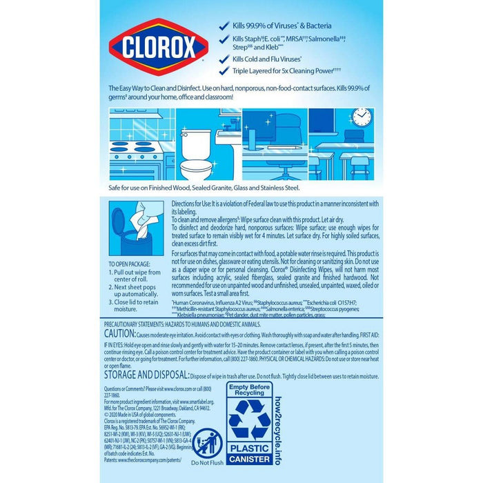 Clorox Bleach Free Disinfecting Wipes Value Pack - 105ct/3pk\