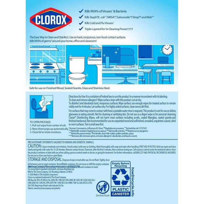 Clorox Bleach Free Disinfecting Wipes Value Pack - 105ct/3pk\