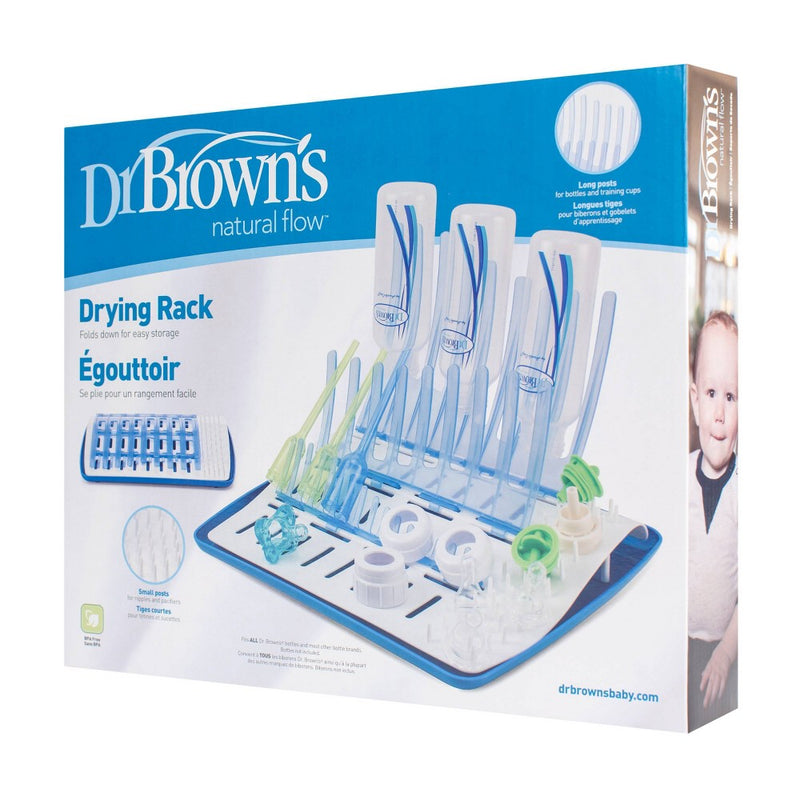 Dr. Brown's Natural Flow Folding Drying Rack - Blue