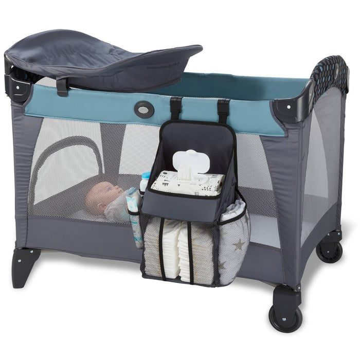 LA Baby Universal Playard Nursery Organizer and Diaper Caddy for Baby's Essentials - Gray