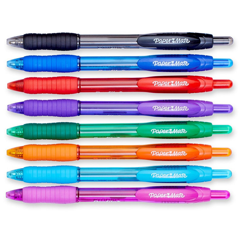 8pk Ballpoint Pens Profile 1.4mm Multicolored - PaperMate