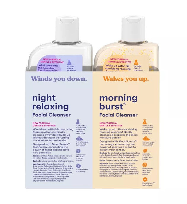 Clean & Clear Day & Night Face Wash, Oil-Free & Hypoallergenic - 16oz - 2pk