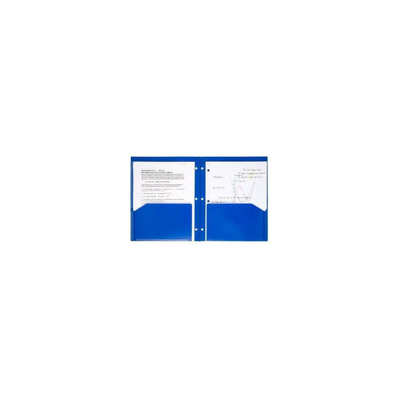 Mead Five Star 2 Pocket Plastic Folder (Color Will Vary)