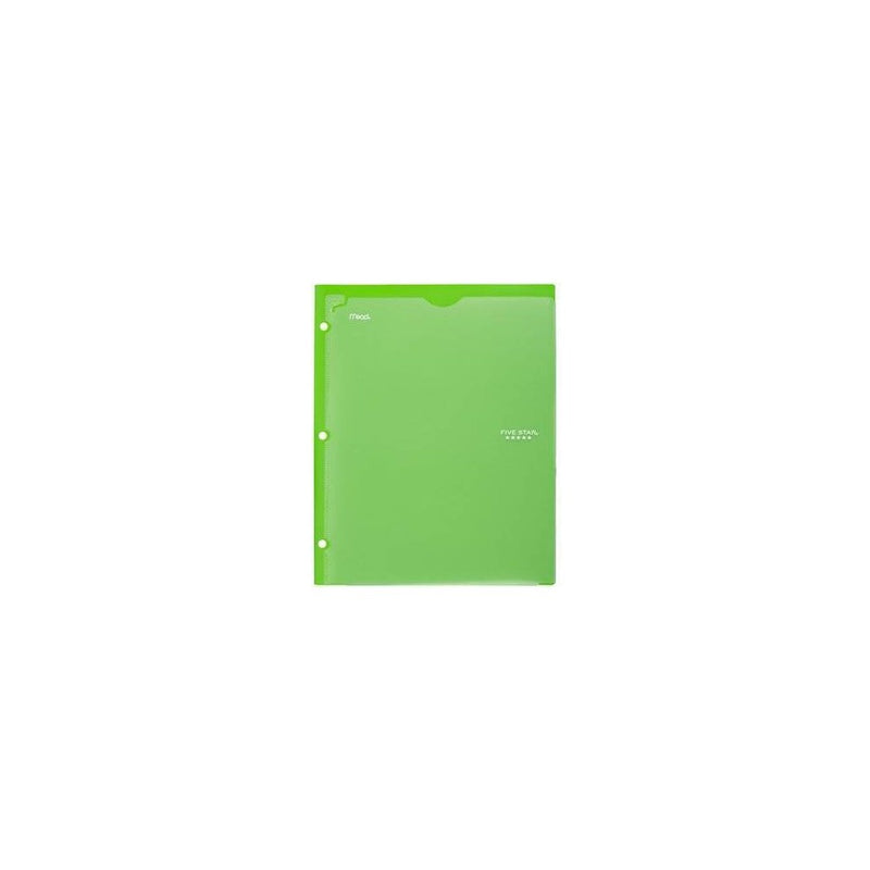 Mead Five Star 2 Pocket Plastic Folder (Color Will Vary)