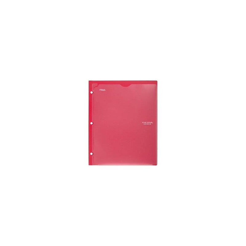 Mead Five Star 2 Pocket Plastic Folder (Color Will Vary)