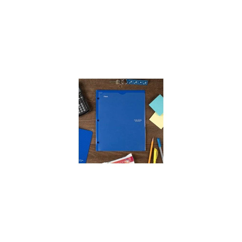 Mead Five Star 2 Pocket Plastic Folder (Color Will Vary)