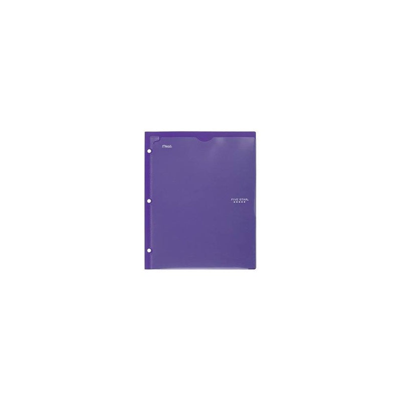 Mead Five Star 2 Pocket Plastic Folder (Color Will Vary)
