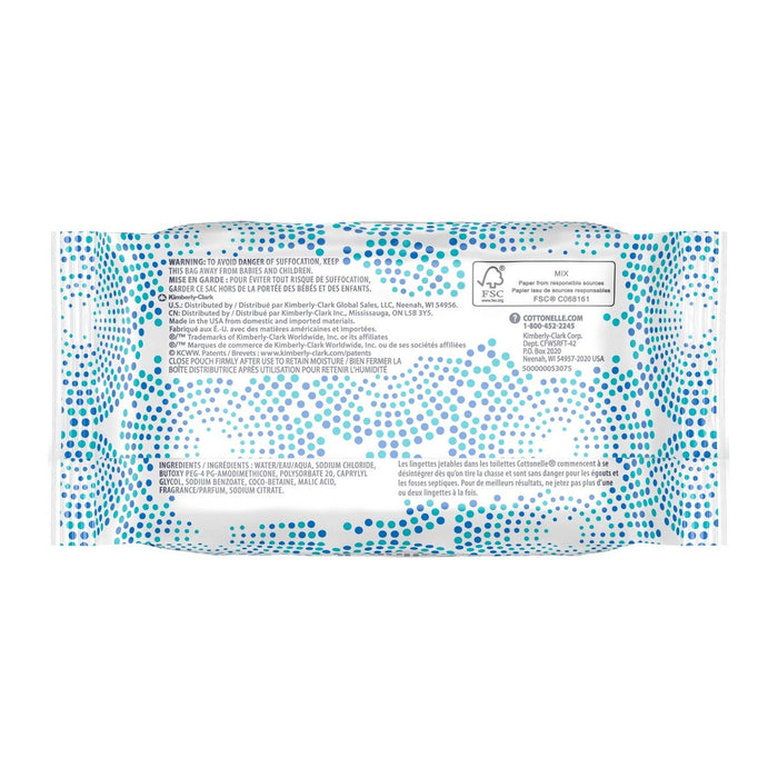 Cottonelle Flushable Wet Wipes Flip-Top Pack - 4pk/42ct
