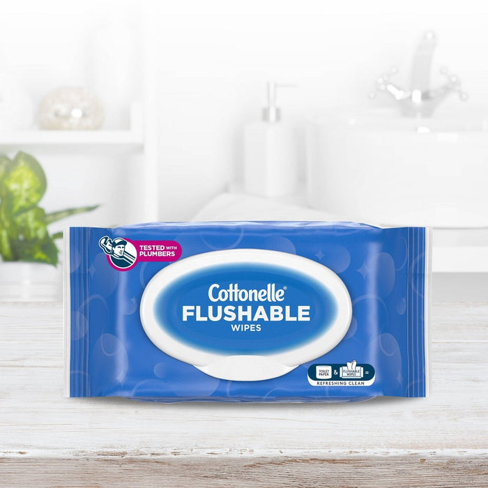 Cottonelle Flushable Wet Wipes Flip-Top Pack - 4pk/42ct