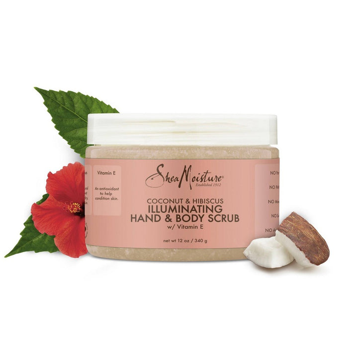 3-PACK - SheaMoisture Coconut & Hibiscus Illuminating Hand and Body Scrub - 12oz