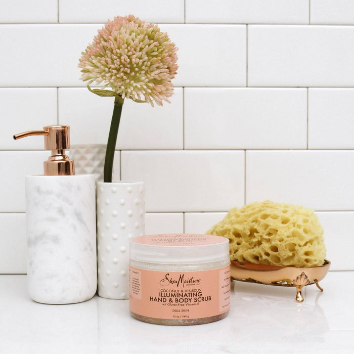 3-PACK - SheaMoisture Coconut & Hibiscus Illuminating Hand and Body Scrub - 12oz