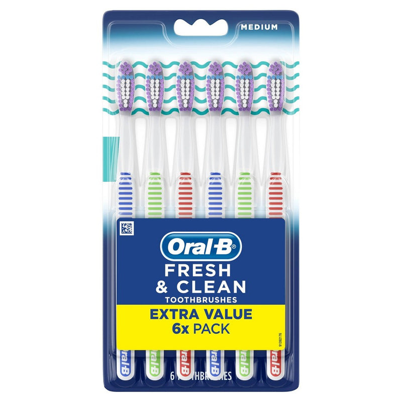 Oral-B Fresh & Clean Toothbrushes - Medium - 6ct