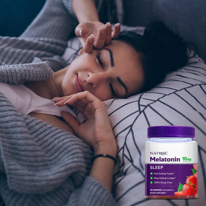 Natrol Melatonin 10mg Sleep Aid Gummies - Strawberry - 90ct EXP 08/2026
