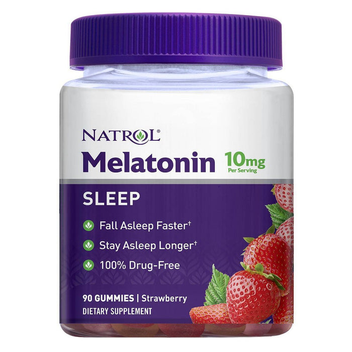 Natrol Melatonin 10mg Sleep Aid Gummies - Strawberry - 90ct EXP 08/2026