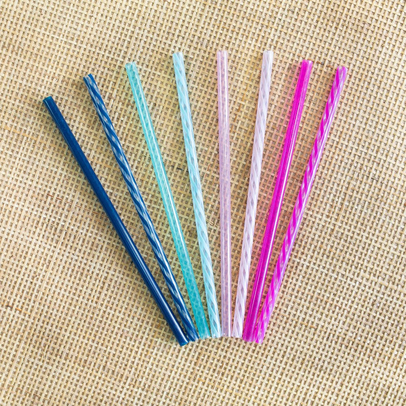 Ello 8pk Plastic Straws With Cleaning Brush - Rosewater *BRAND NEW & SEALED*