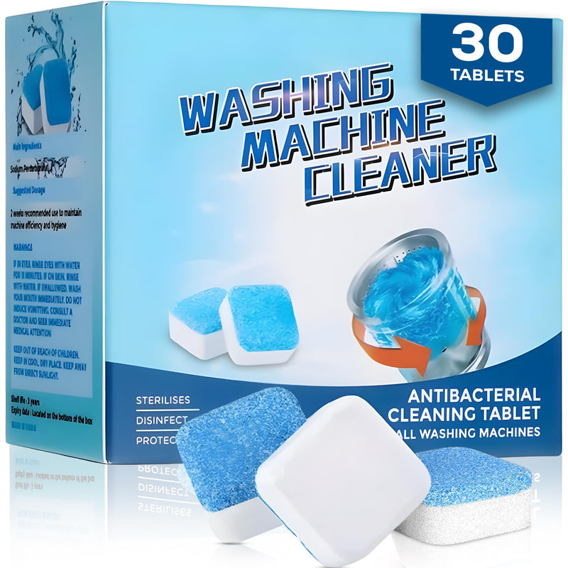Raxtup Washing Machine Cleaner Deep Cleaning Tablets For HE Front Loader & Top Load Washer, Clean Inside Drum And Laundry Tub Seal (30)