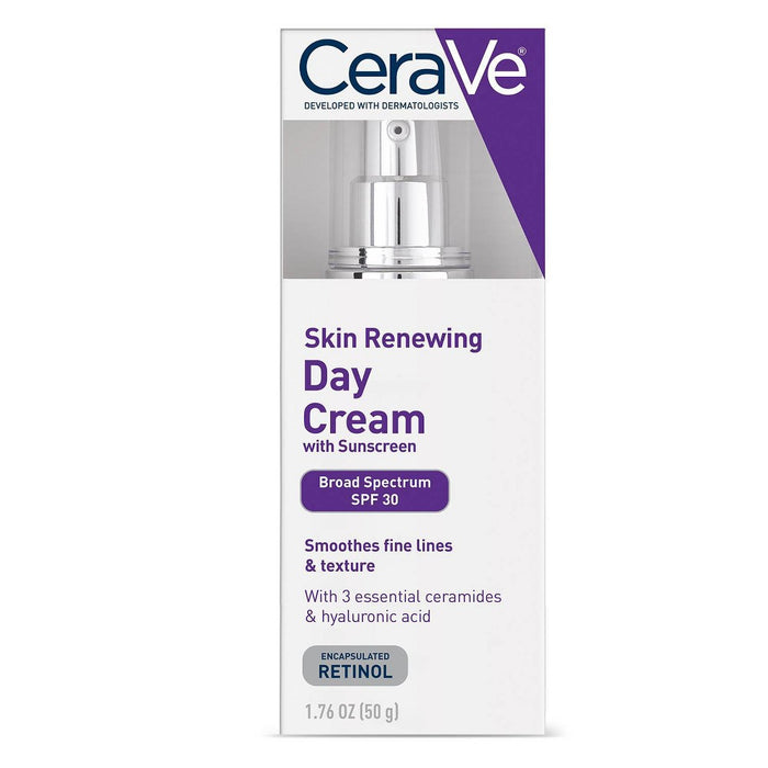 CeraVe Skin Renewing Anti-Aging Face Cream with Sunscreen and Retinol - SPF 30 - 1.7oz