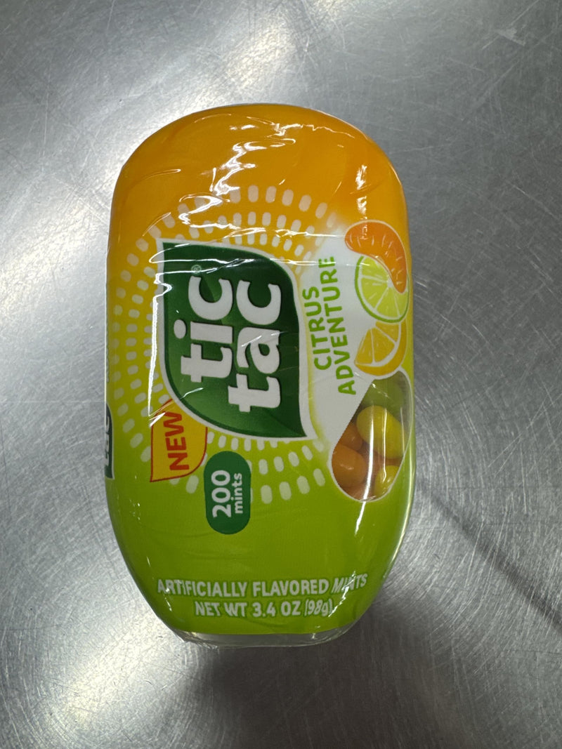 TIC TAC Citrus Adventure Hard Candy Mints 200 Pc Fridge Pack (3.4Oz / 98G) T200