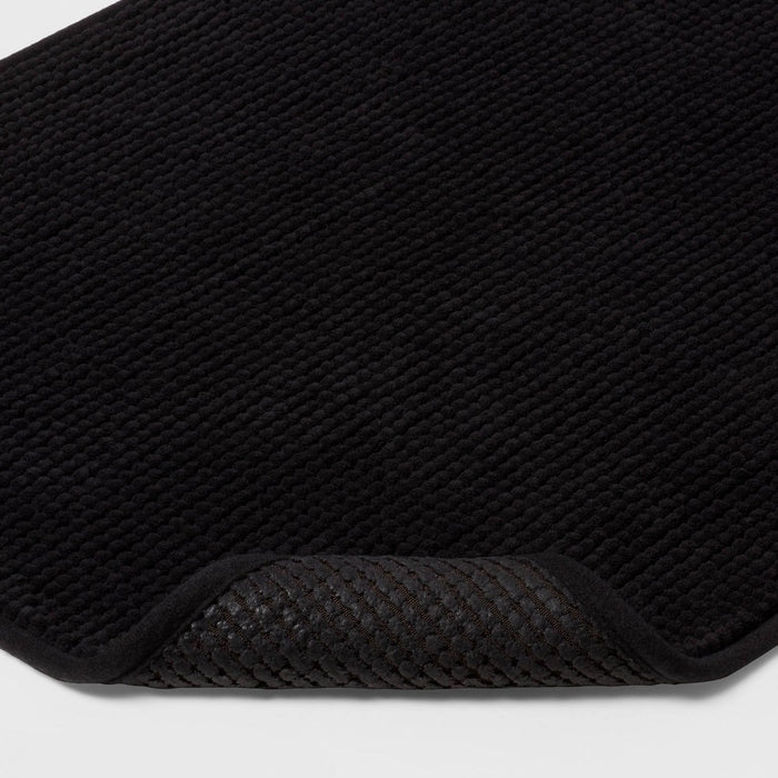 20"x58" Everyday Chenille Bath Runner Black - Room Essentials (LOCAL PICKUP ONLY)
