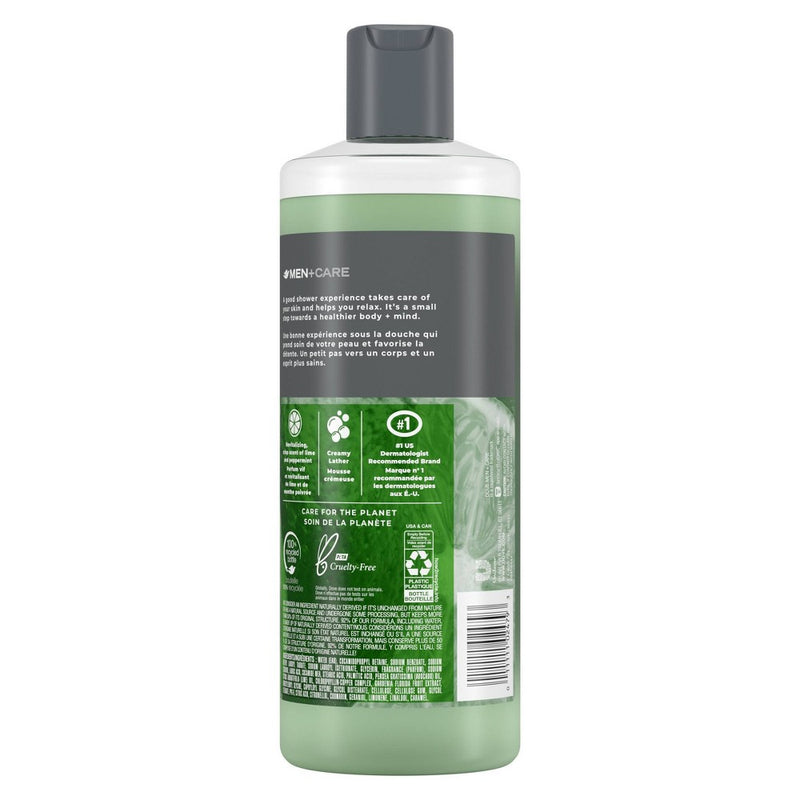 Dove Men + Care Reinvigorating Lime + Avocado Oil Plant Based Hydrating Body Wash - 18 fl oz