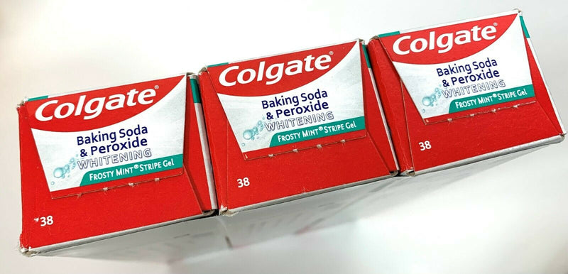 (3 Tubes) Colgate Baking Soda & Peroxide Whitening Toothpaste Frosty Mint Stripe