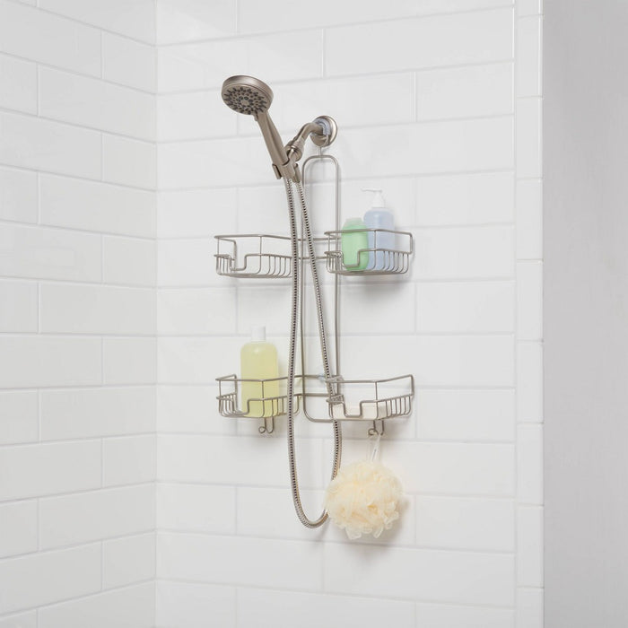 Hose Round Wire Shower Caddy Silver - Made By Design