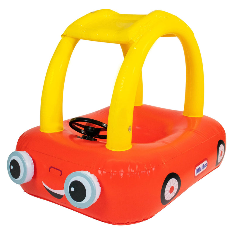 Poolcandy X Little Tikes Cozy Coupe Inflatable Pool Float – Officially Licensed Kids Float – Classic Red & Yellow Ride-On Style Tube For Toddlers & Kids – Durable PVC – Summer Pool Toy Fun