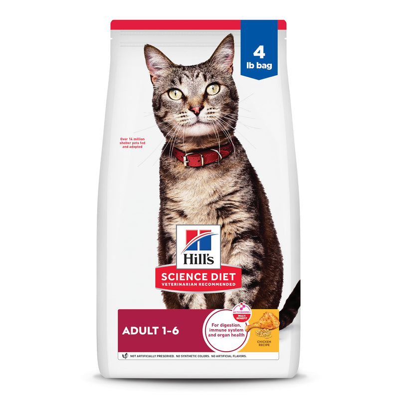Hill's Science Diet Adult Chicken Recipe Dry Cat Food 4 lbs.