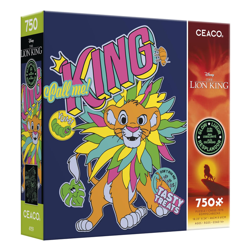 Ceaco Deluxe Disney Lion King Glow 750pc Jigsaw Puzzle