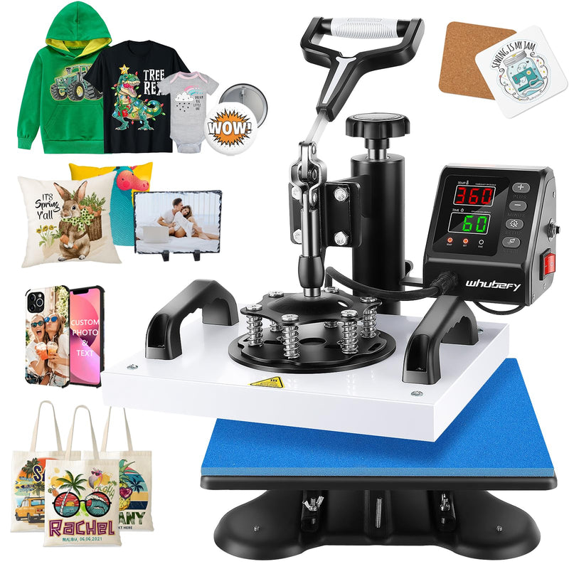 12" X 10" Heat Press Machine For T-Shirt, Shirt Press Machine For Sublimation T-Shirts Pillow Bag Garments Photo Slate Ceramic Frame,Swing Away Sublimation Heat Press Printer For Heat Transfer Vinyl (LOCAL PICKUP ONLY)
