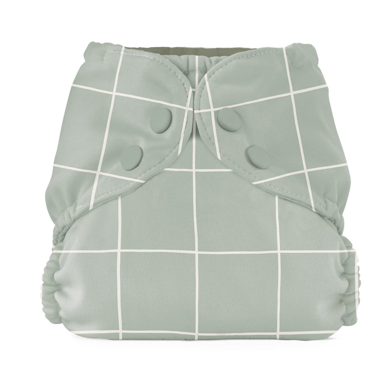 Esembly Cloth Diaper Cover - Reusable Swim Diaper, Waterproof, Breathable - Adjustable Outer Layer Over Absorbent Inner For Blowout Protection - Lattice, Size 1 (7-17Lbs)