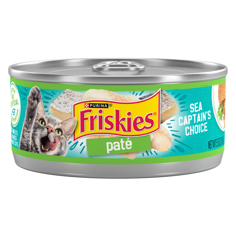 Purina Friskies Wet Cat Food Pate, Sea Captain's Choice - (Pack Of 24) 5.5 Oz. Cans