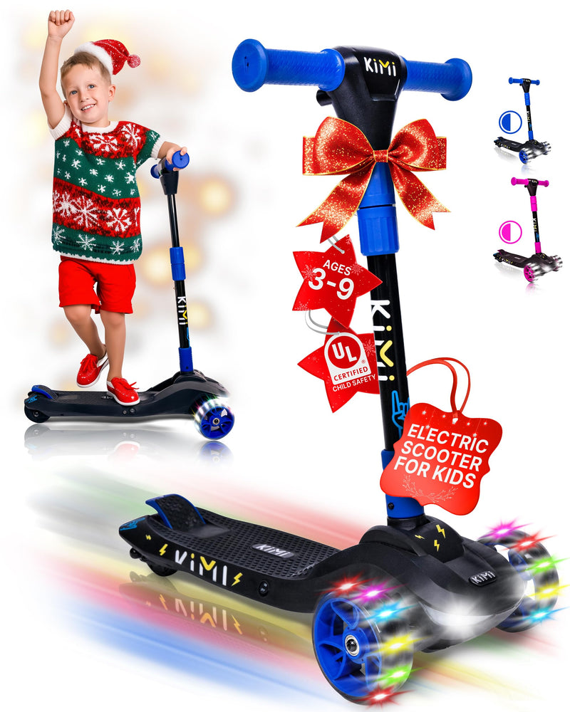 Kimi 3 Wheel Electric Scooter Charger Incl For Kids And Toddlers Ages 3-9, TSA Approved Front And Wheels Light, Boys And Girls, Safe Kick Lightup, Folding, 5 Mph (LOCAL PICKUP ONLY)