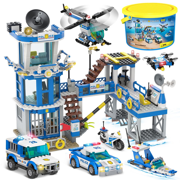 EXERCISE N PLAY City Police Prison Station Building Set - 890 PCS