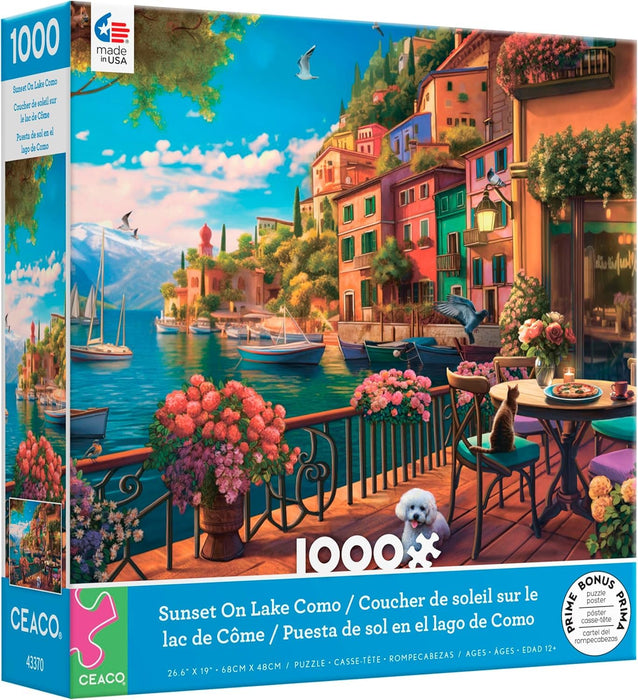 Ceaco Sunset on Lake Como 1000pc Puzzle