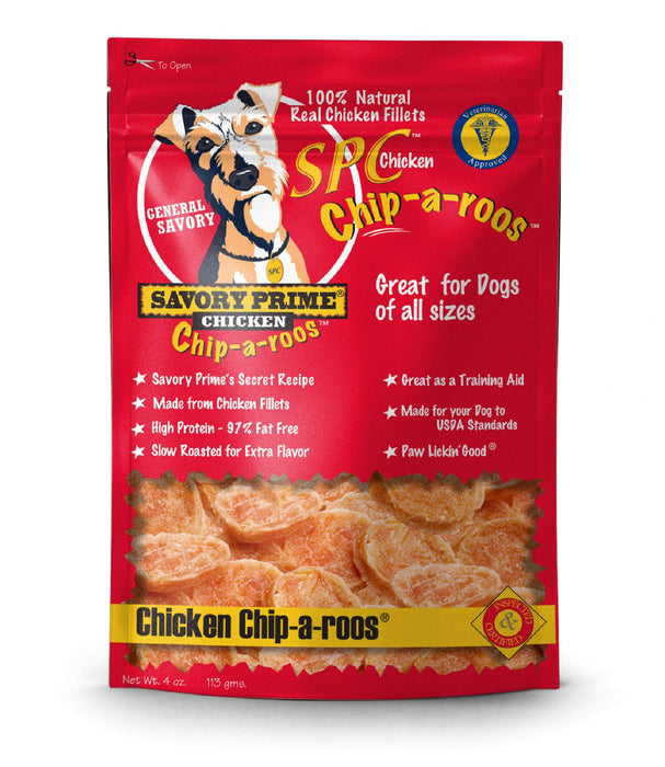 Savory Prime Chicken Chip-A-Roos Jerky Treat, 4-Ounce