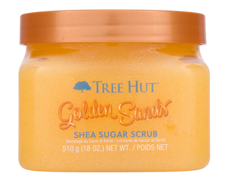 Tree Hut Golden Sands Shea Sugar Scrub, Exfoliating, Hydrating & Moisturizing Body Scrub With Shea Butter & Nourishing Essential Oils, Smooth & Soften Skin, 18 Oz