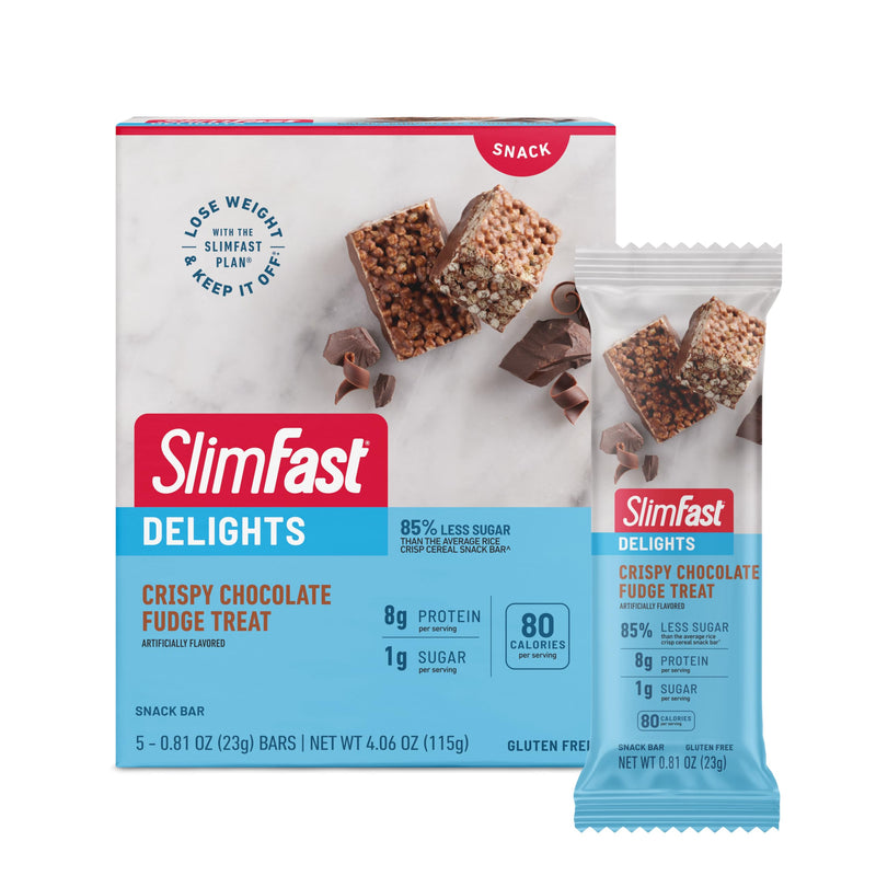Slimfast Delights Crispy Chocolate Fudge Treat, 5 Count