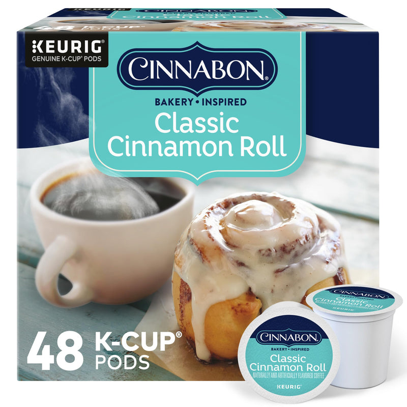 Cinnabon Classic Cinnamon Roll Light Roast Coffee Pods - 48ct