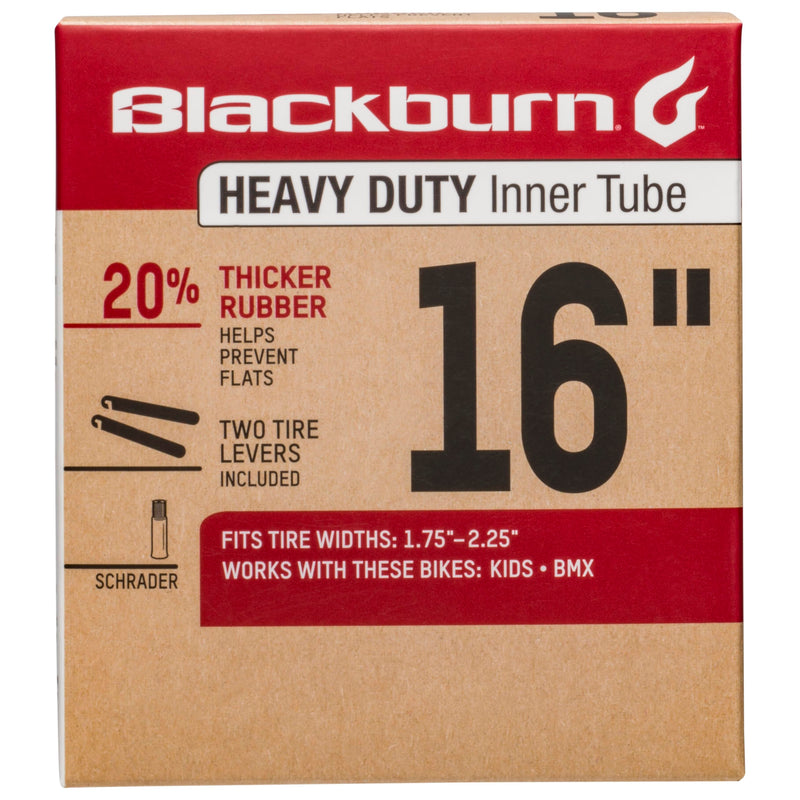 Blackburn 29" X 2.1-2.3" Schrader Heavy Duty Bicycle Inner Tube With Tire Levers