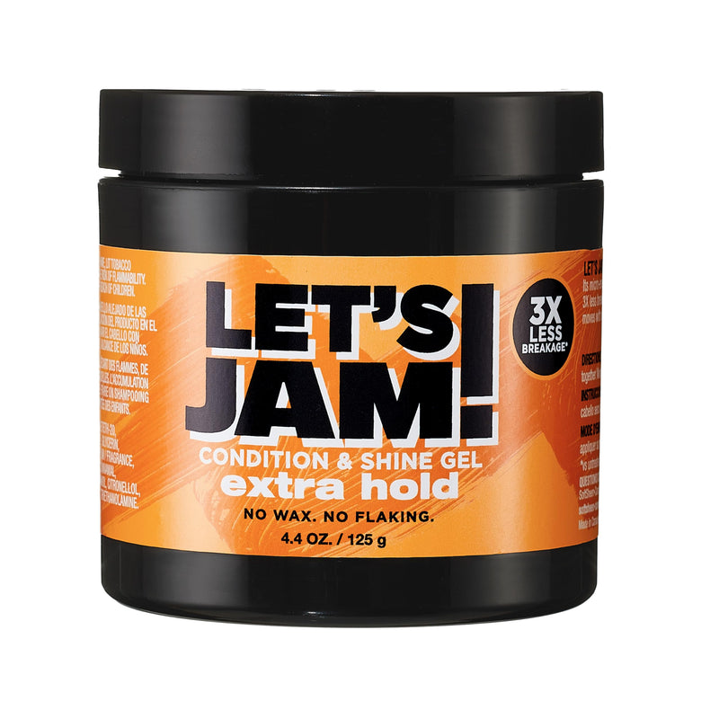 Softsheen-Carson Let's Jam! Shining And Conditioning Hair Gel By Dark And Lovely, Extra Hold, All Hair Types, Styling Gel Great For Braiding, Twisting & Smooth Edges, Extra Hold, 4.4 Oz